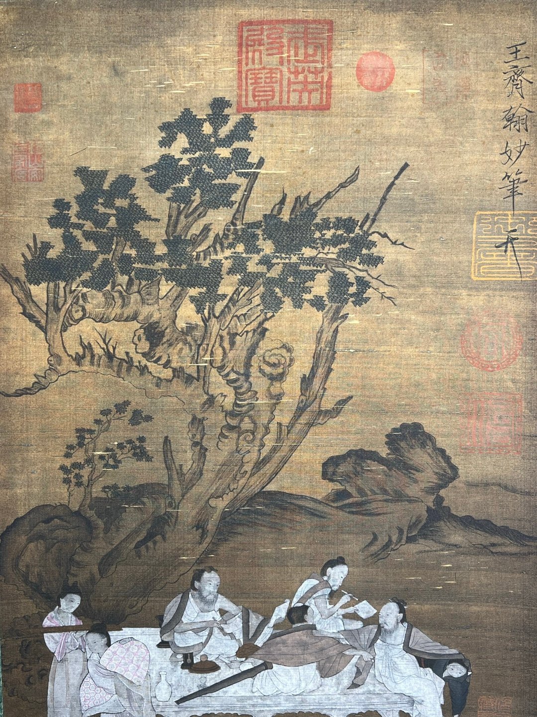 Chinese scroll painting Wang Qihan