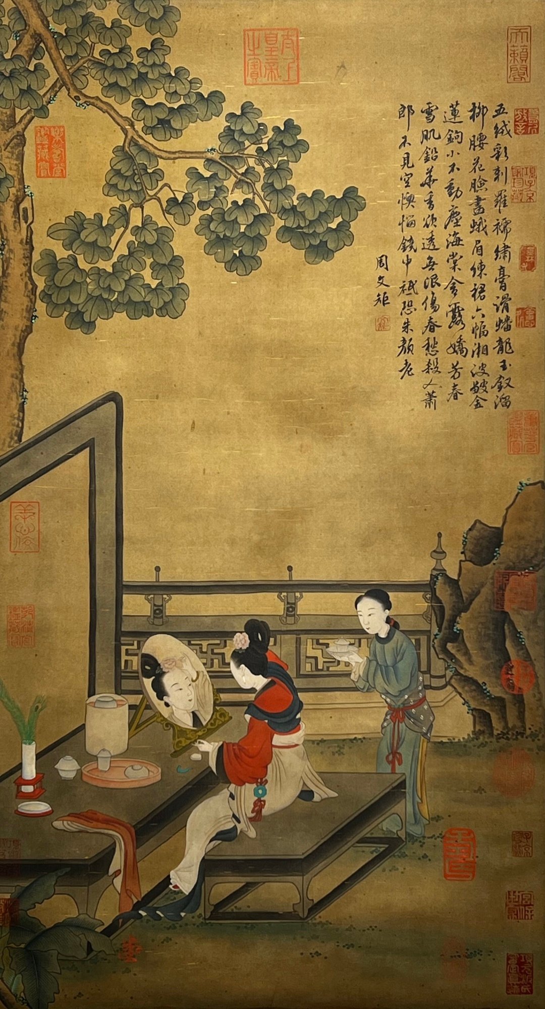 Chinese scroll painting Zhou Wenju