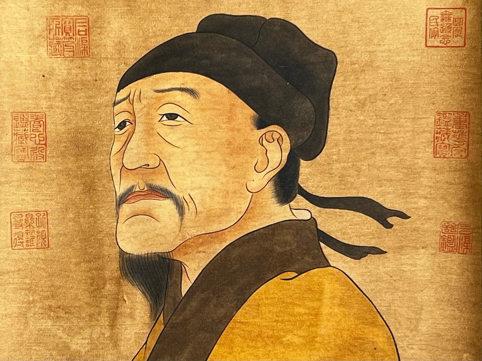 Chinese scroll painting Du Fu