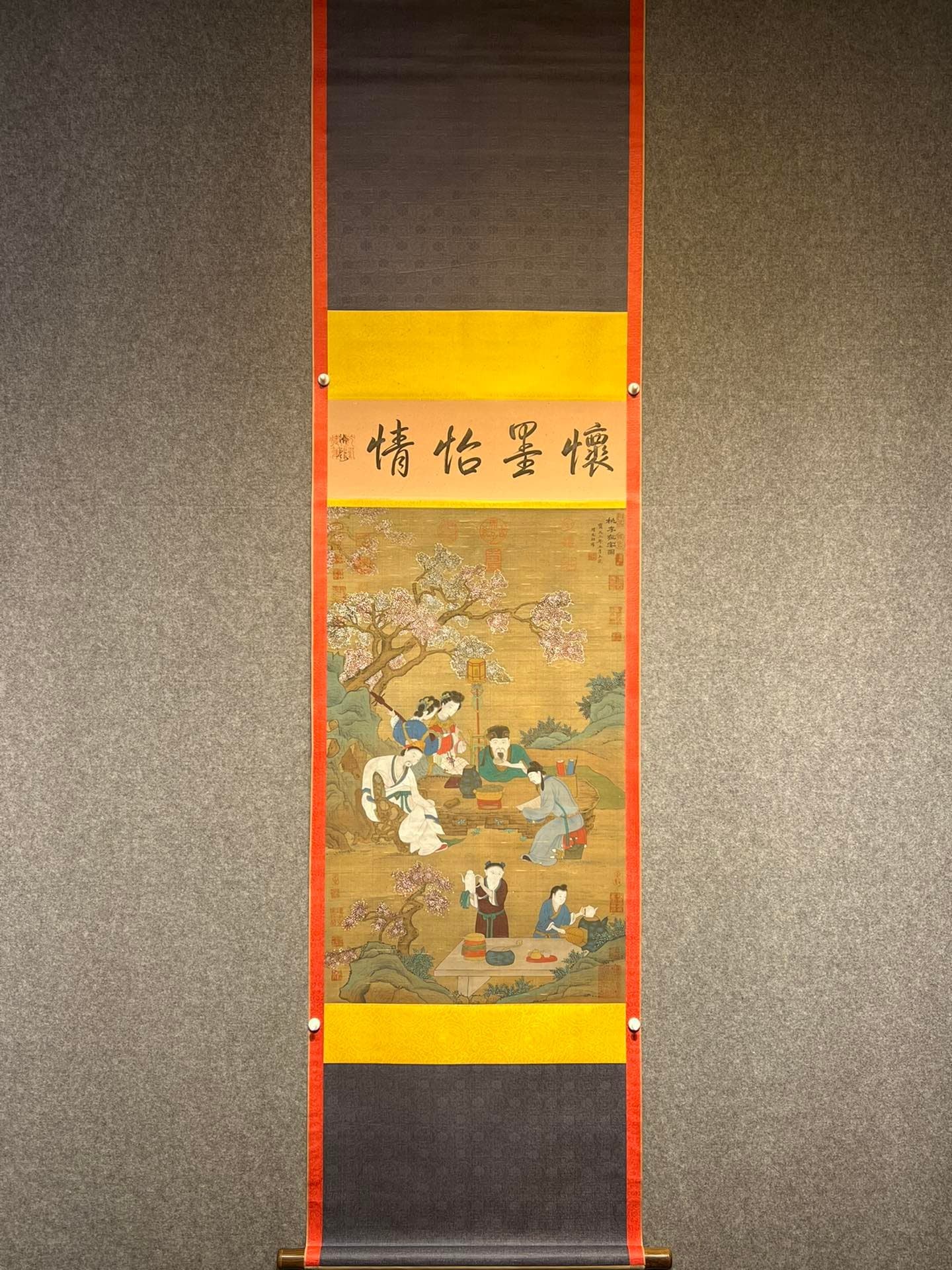 Chinese scroll painting Zhou Wenju
