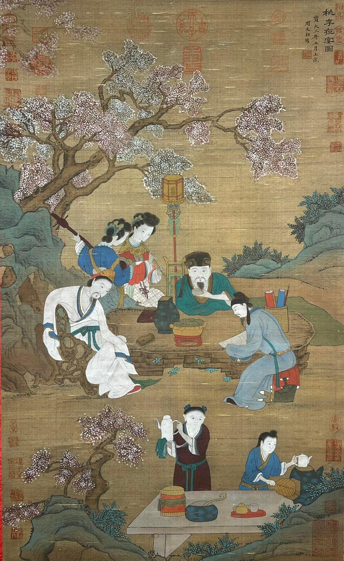 Chinese scroll painting Zhou Wenju