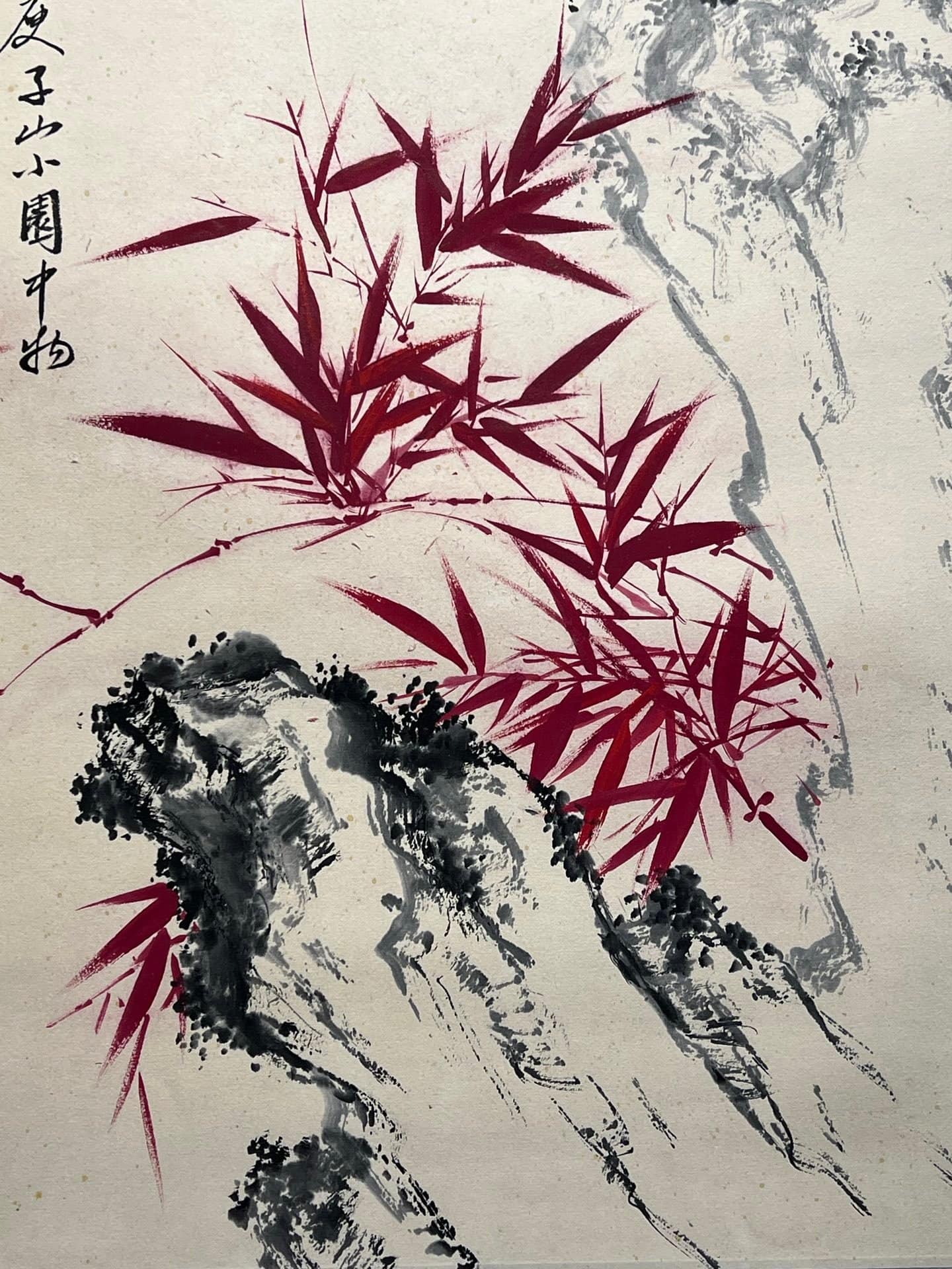 Chinese scroll painting Qigong
