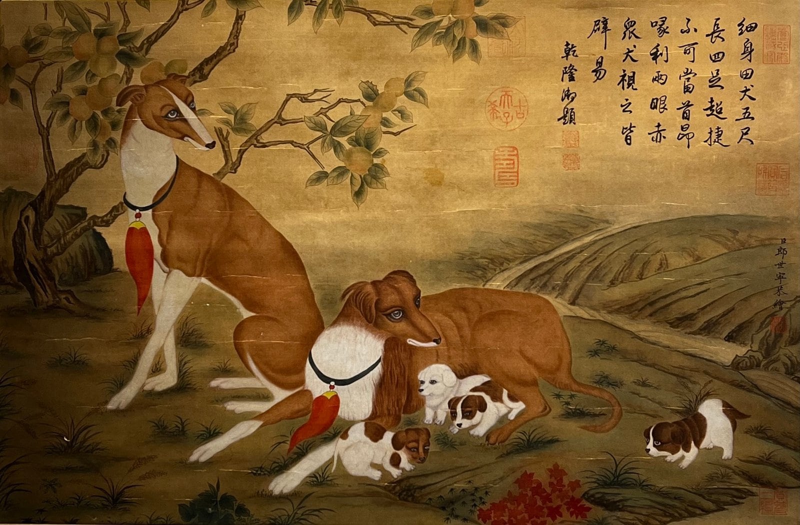 Chinese scroll painting Lang Shining