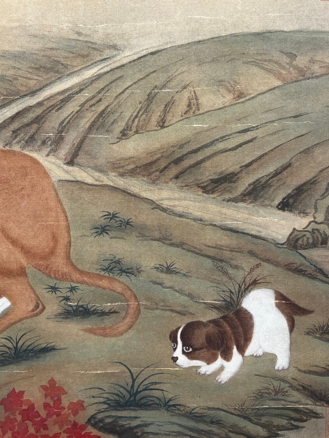 Chinese scroll painting Lang Shining
