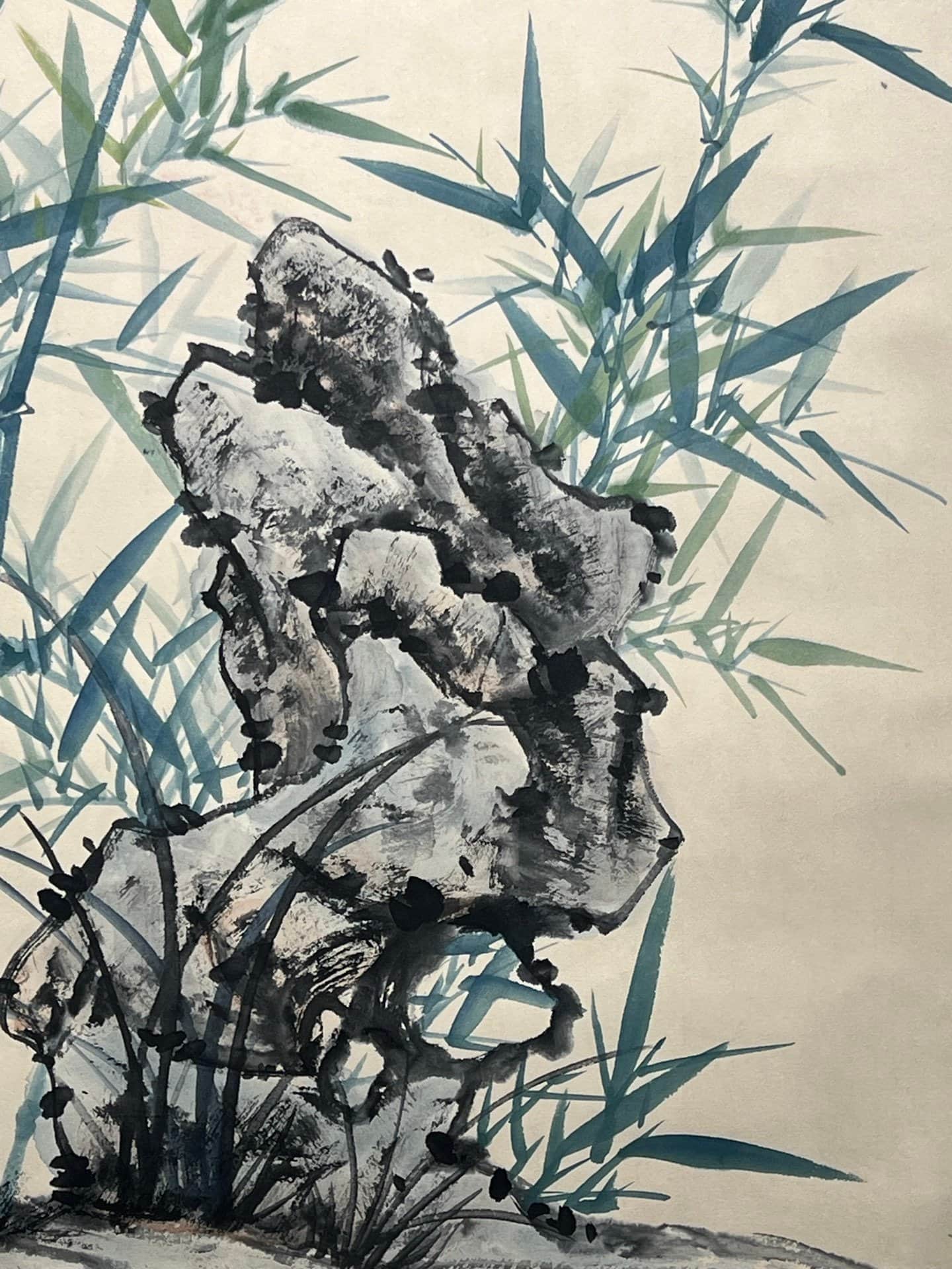 Chinese scroll painting Qigong