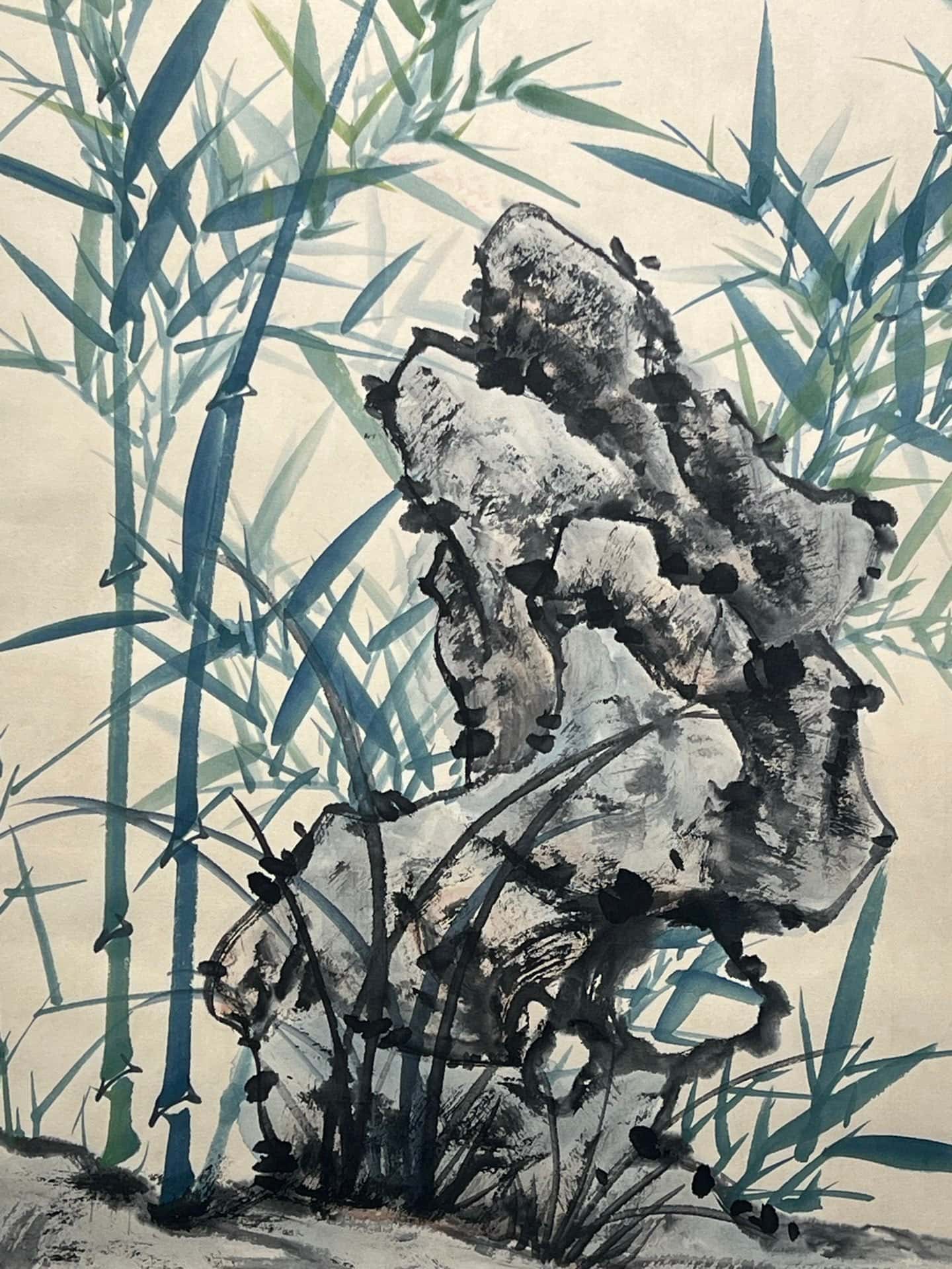 Chinese scroll painting Qigong