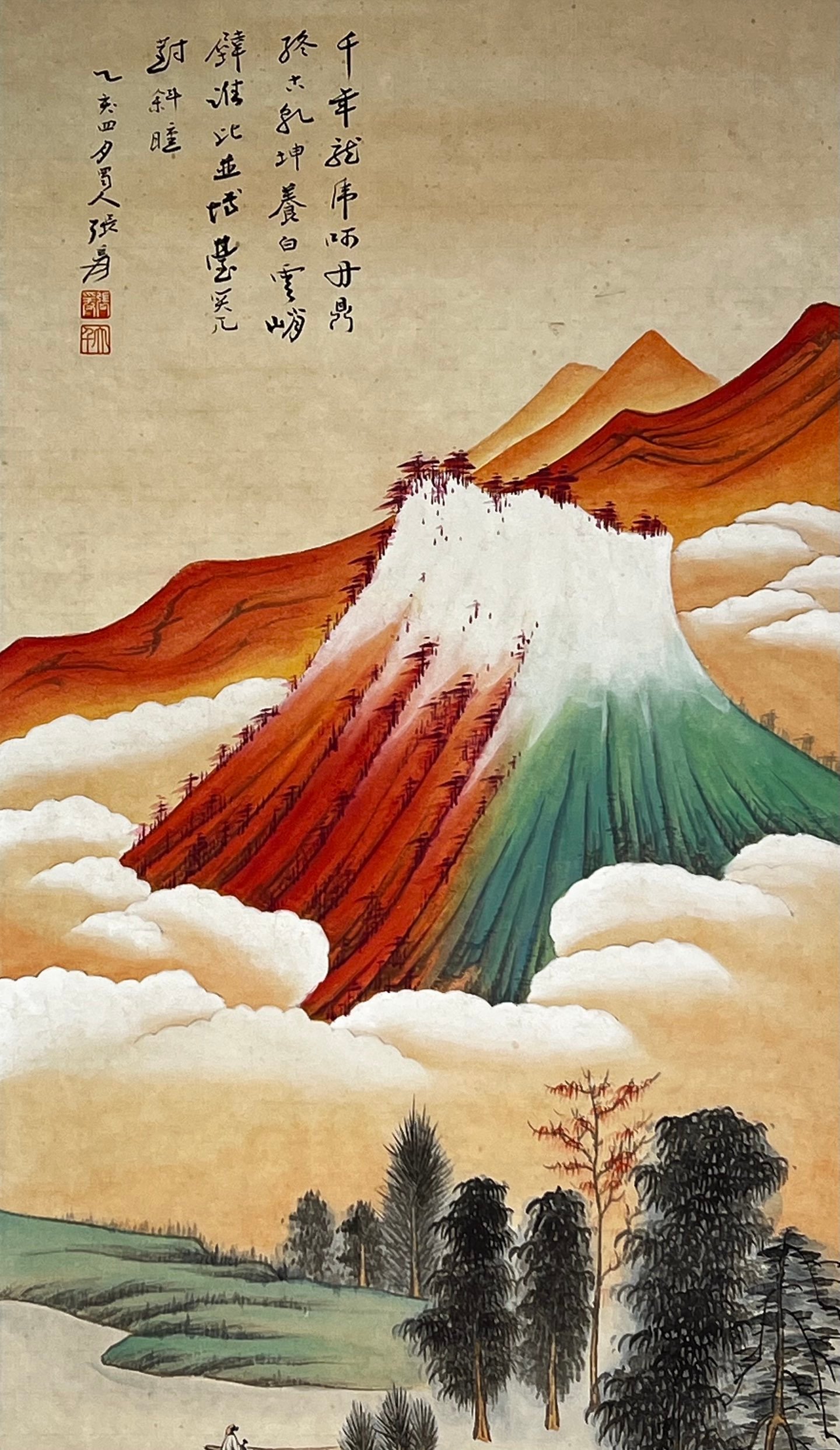 Chinese scroll painting Zhang Daqian