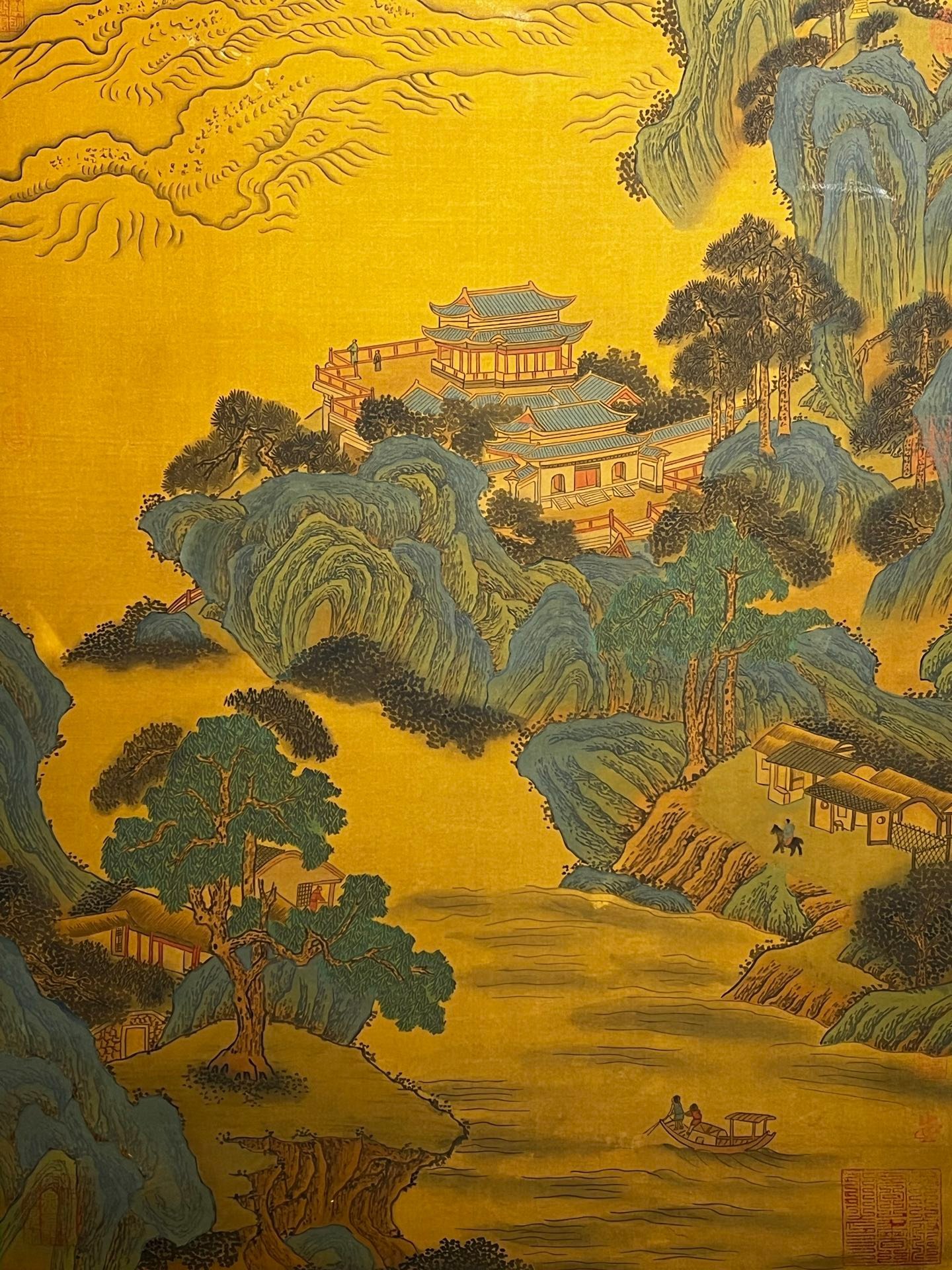 Chinese scroll painting Qin Shi Huang