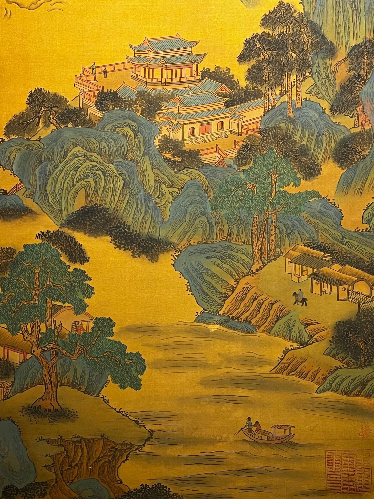 Chinese scroll painting Qin Shi Huang