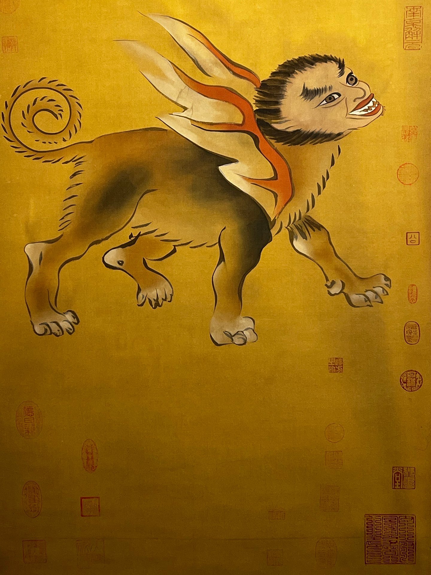Chinese scroll painting Fuxi