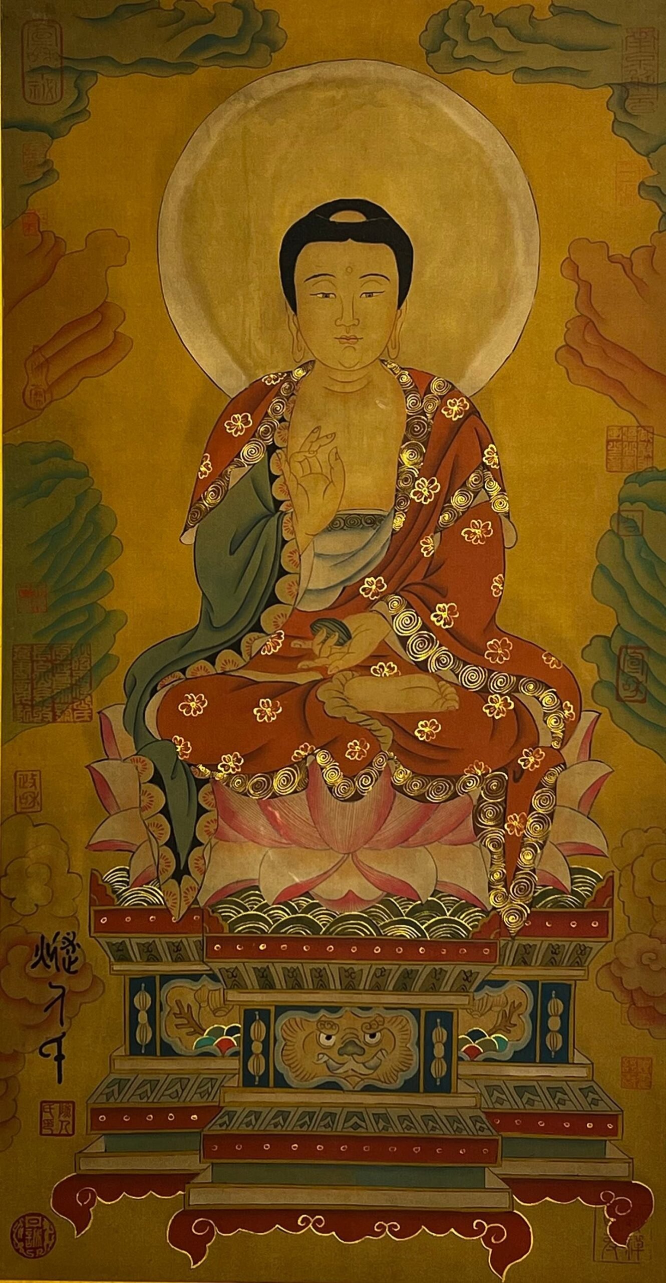 Chinese scroll painting Suiren