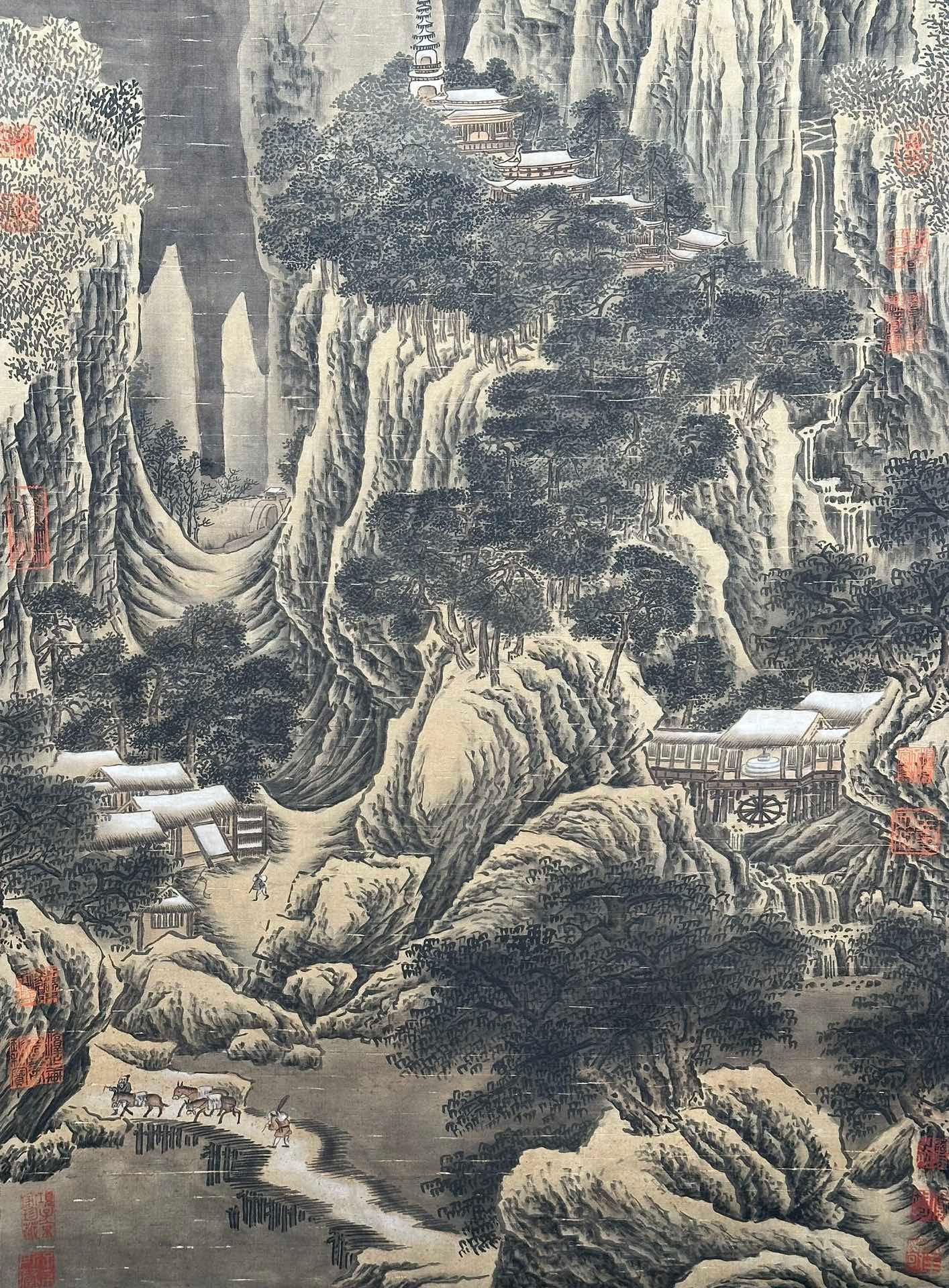 Chinese scroll painting Giant Ran