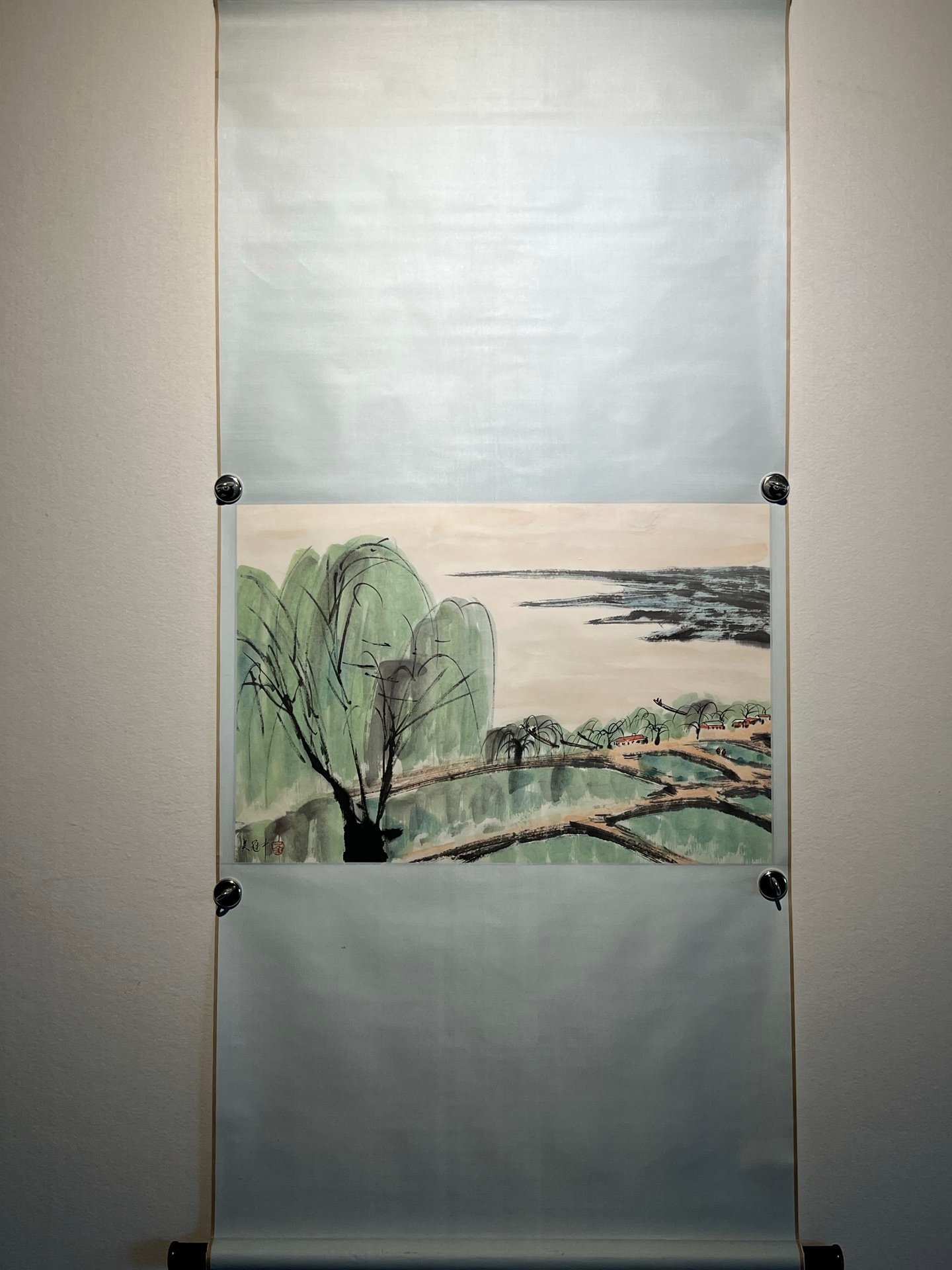 Chinese scroll painting Wu Guanzhong
