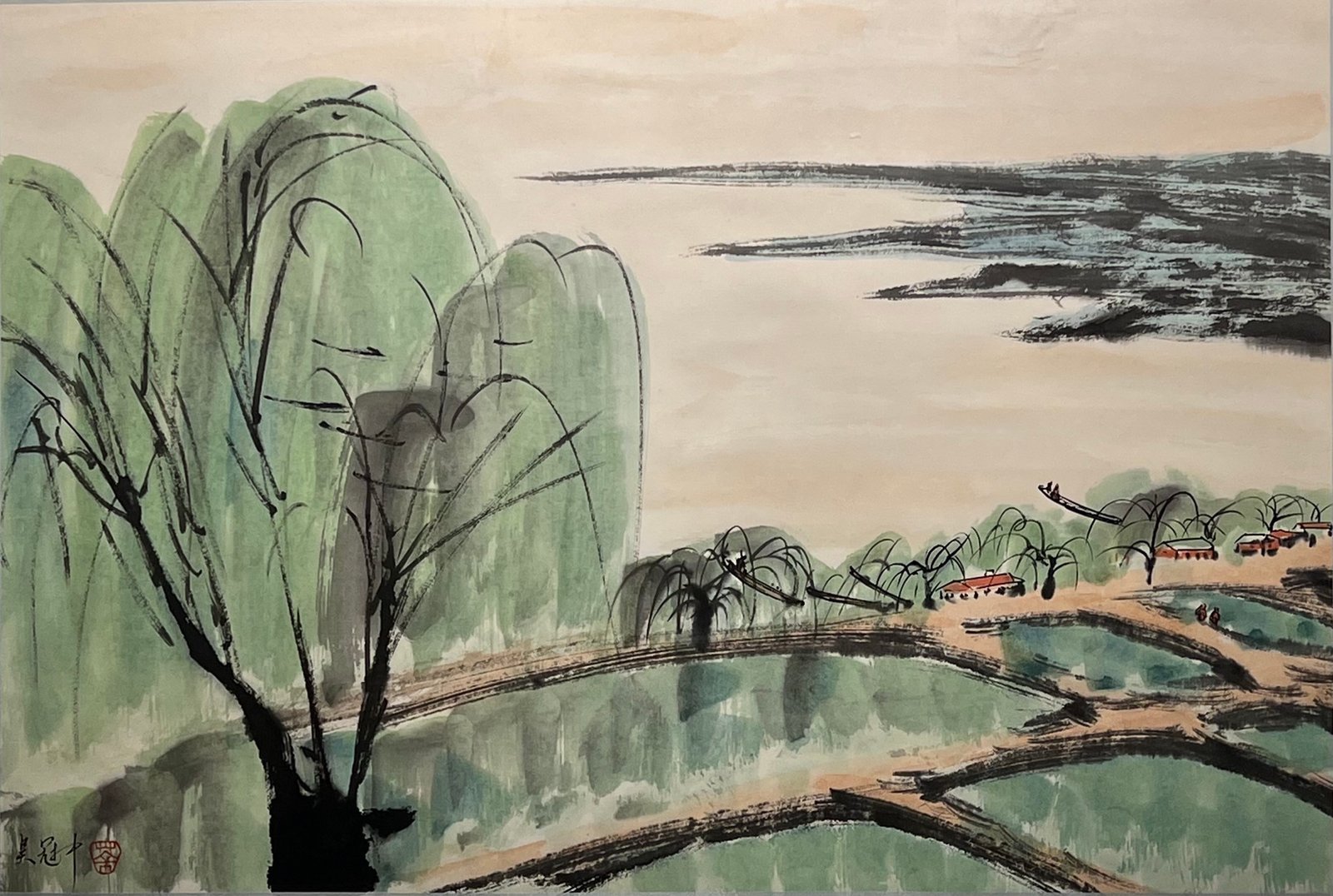 Chinese scroll painting Wu Guanzhong