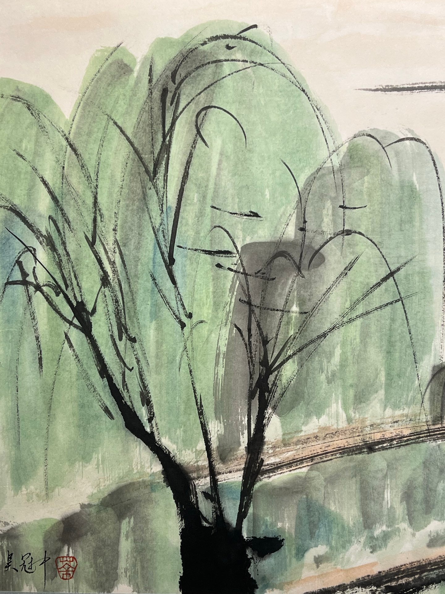 Chinese scroll painting Wu Guanzhong