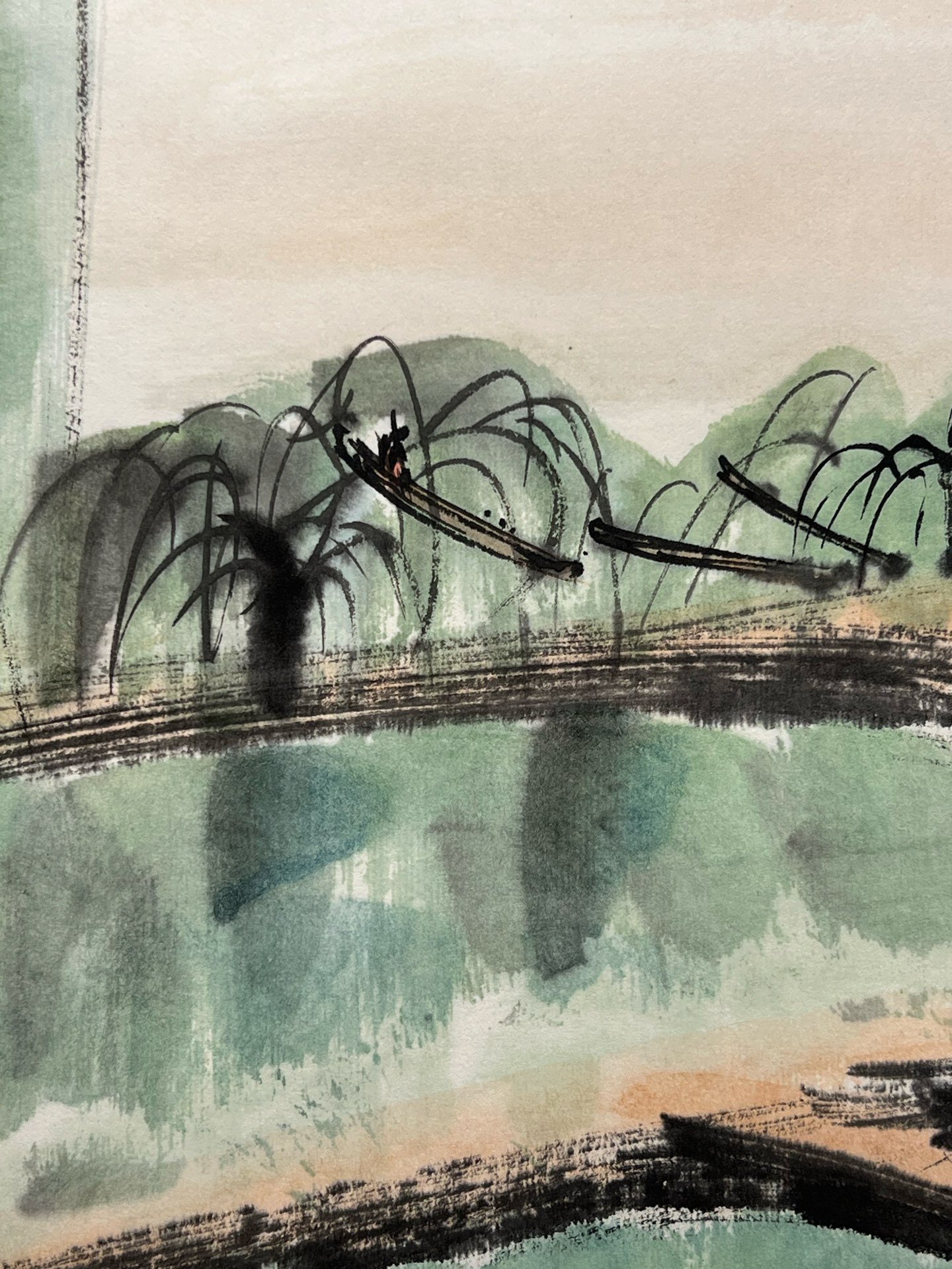 Chinese scroll painting Wu Guanzhong