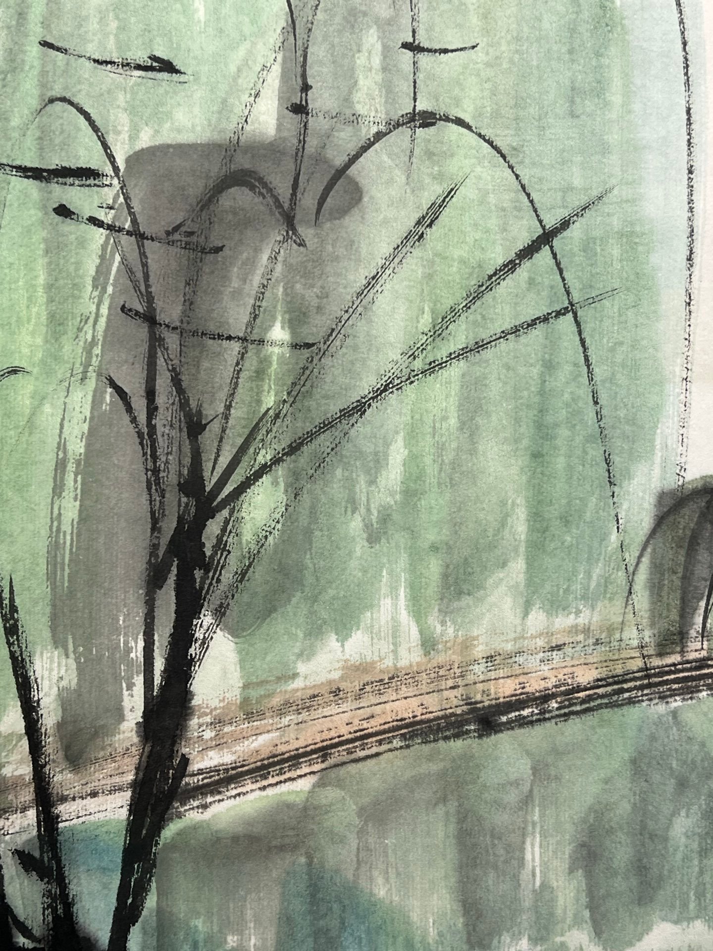 Chinese scroll painting Wu Guanzhong