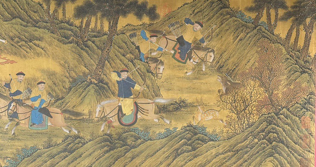 Chinese scroll painting Lang Shining