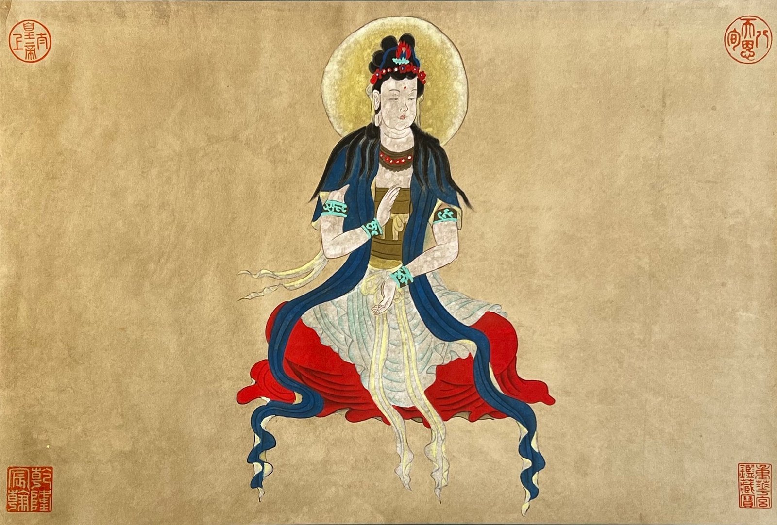 Chinese scroll painting Fu Xi