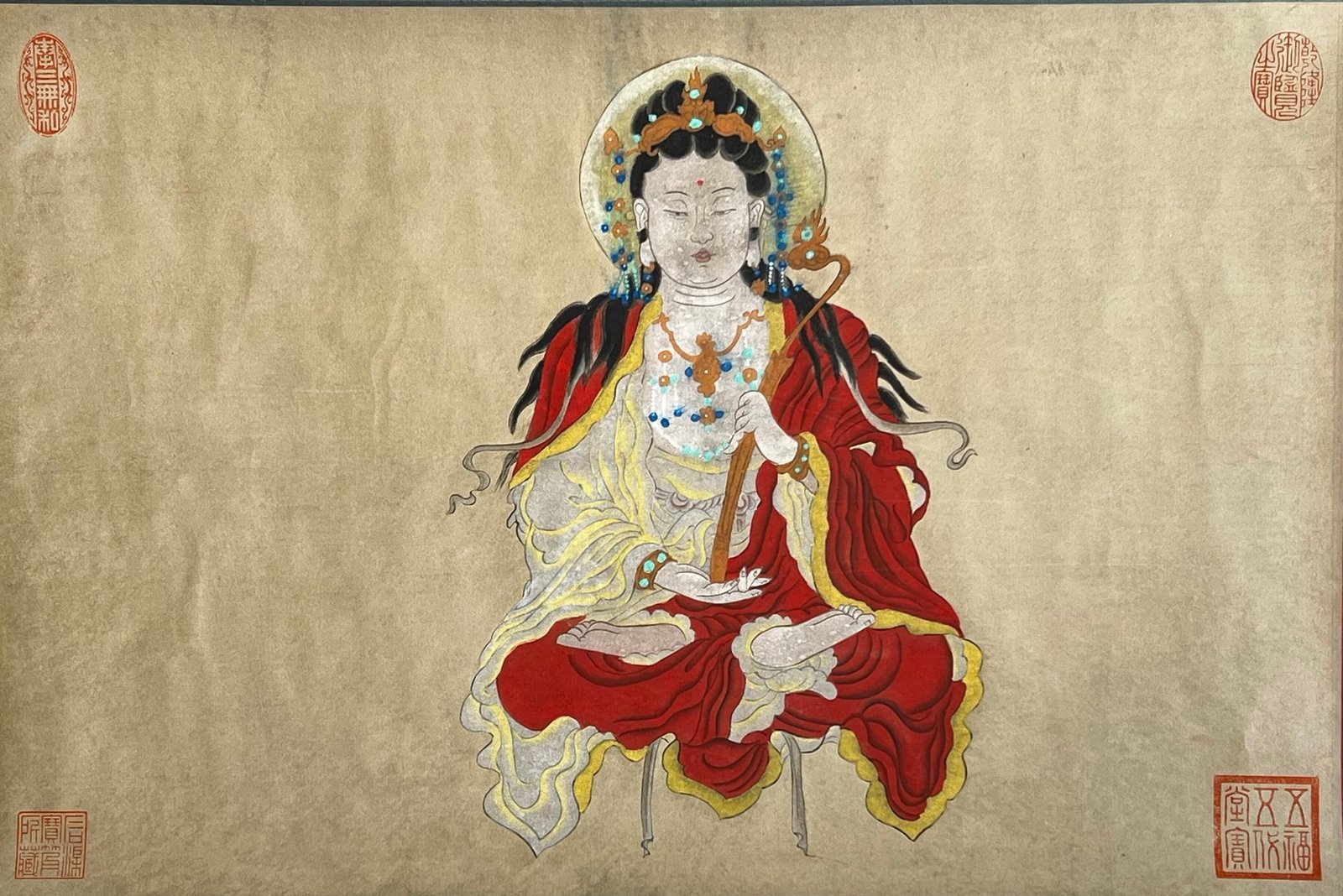 Chinese scroll painting Fu Xi