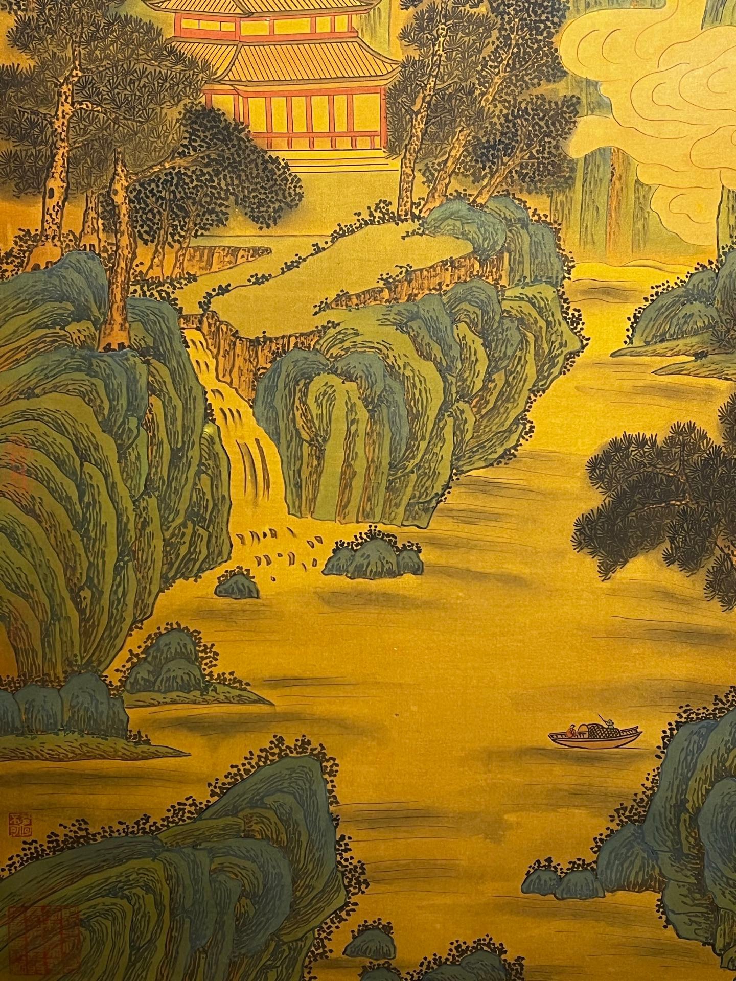 Chinese scroll painting Qin Shi Huang