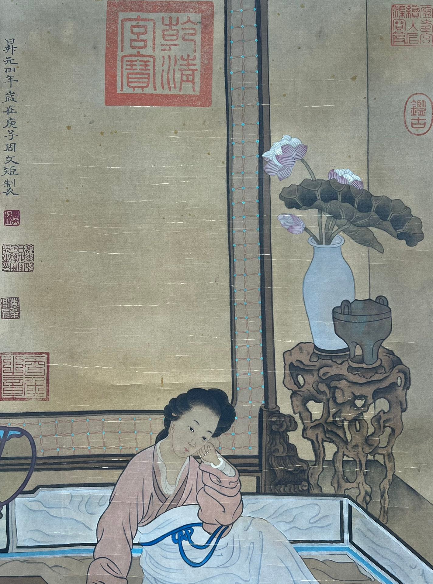 Chinese scroll painting Zhou Wenju