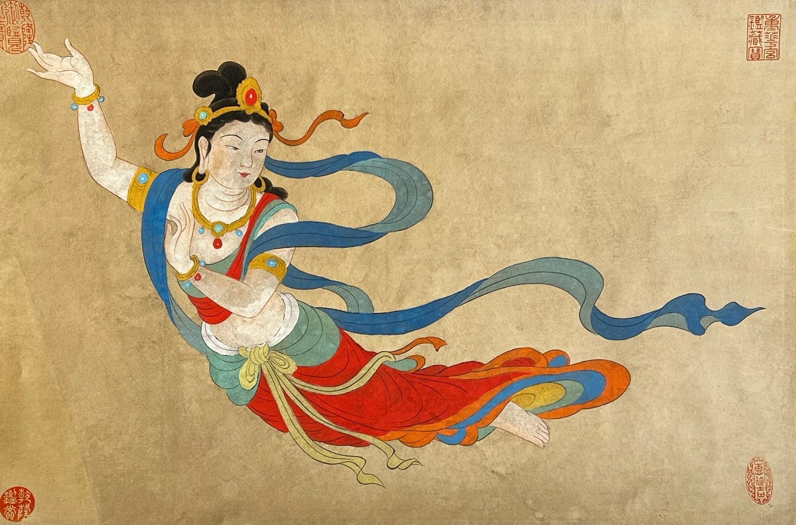 Chinese scroll painting Emperor Yao