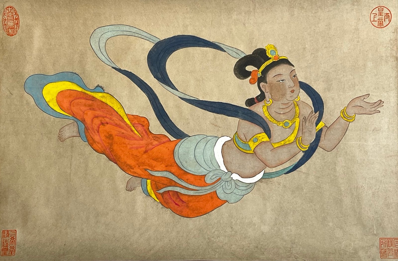 Chinese scroll painting Emperor Yao