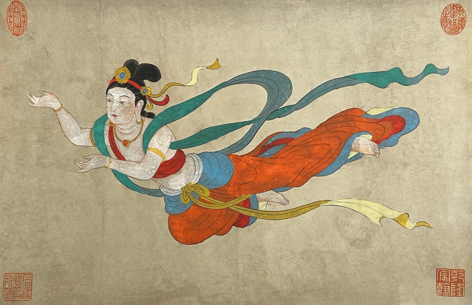 Chinese scroll painting Suiren
