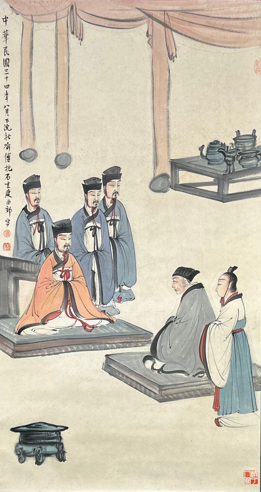 Chinese scroll painting Fu Baoshi