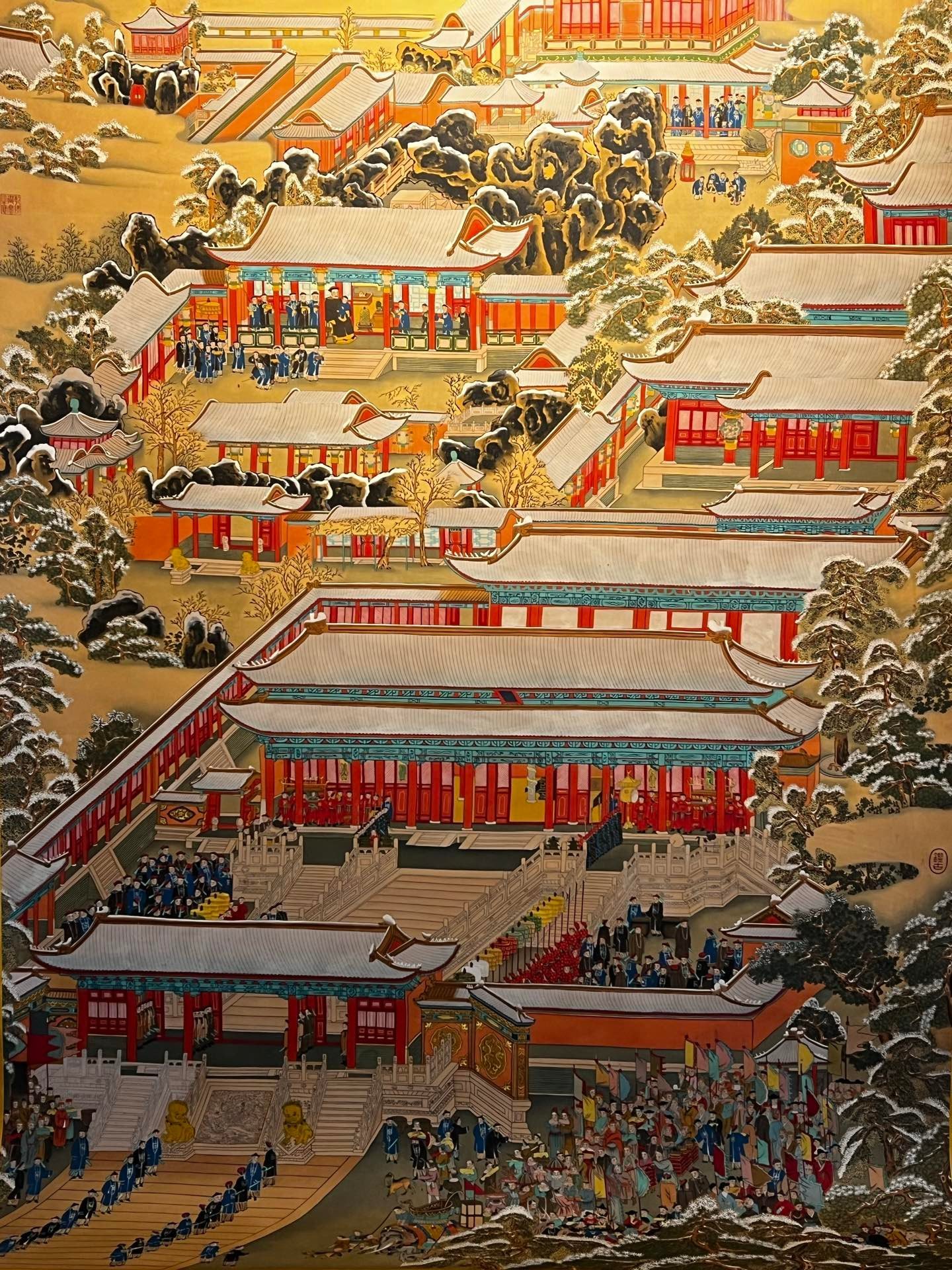 Chinese scroll painting Lang Shining s