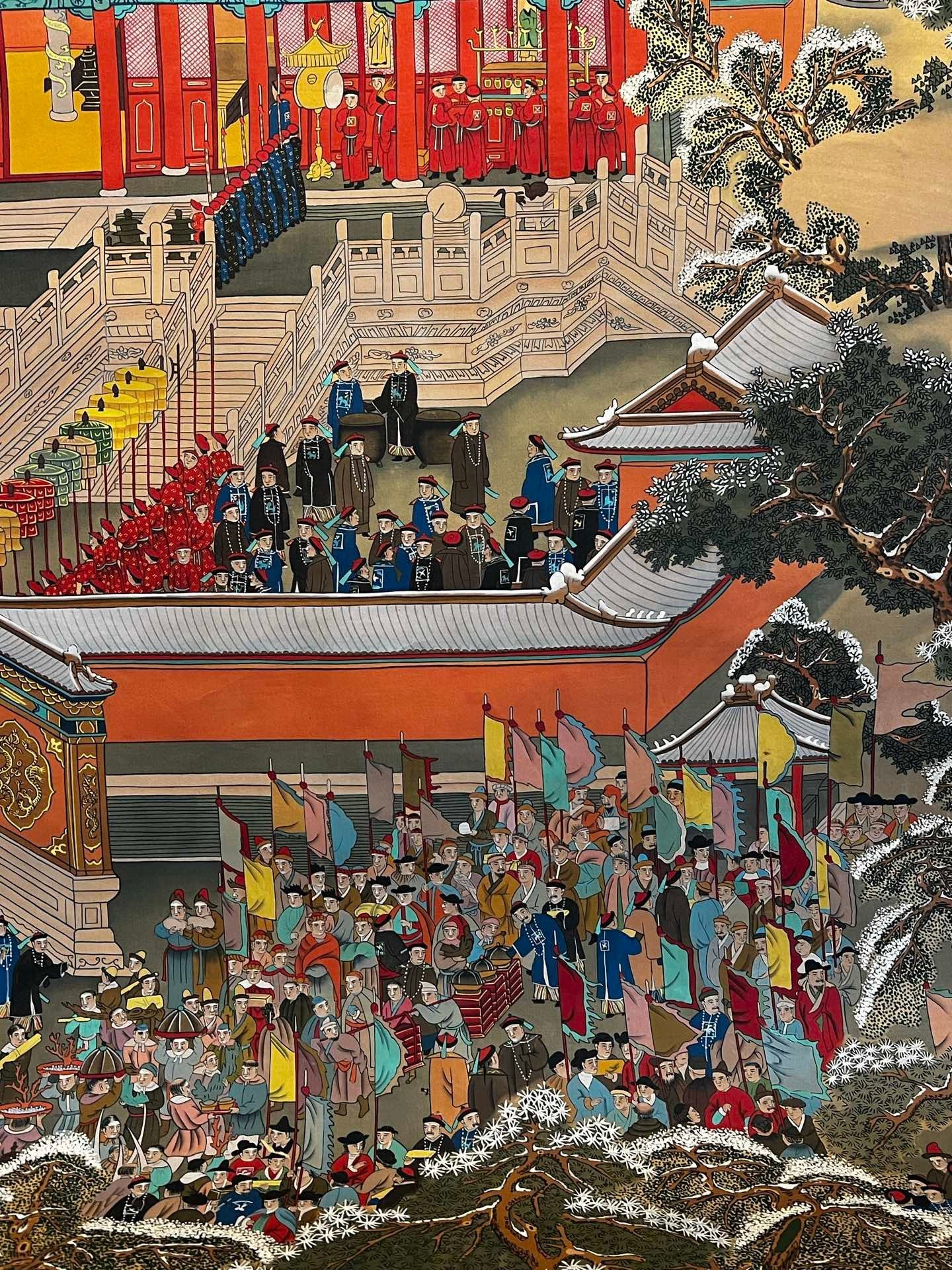 Chinese scroll painting Lang Shining s