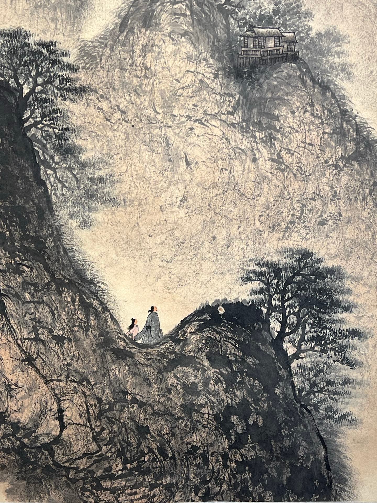 Chinese scroll painting Fu Baoshi