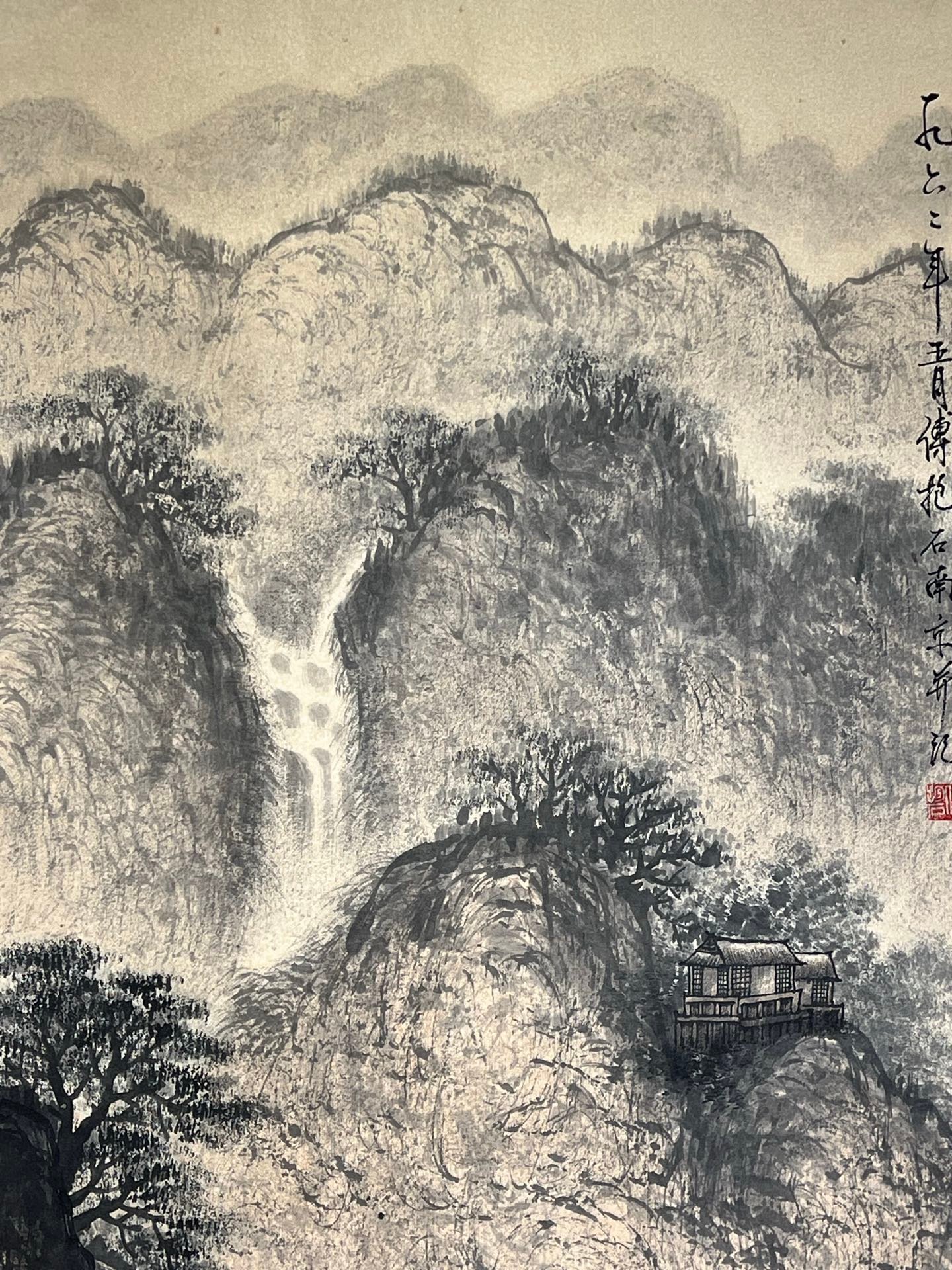Chinese scroll painting Fu Baoshi