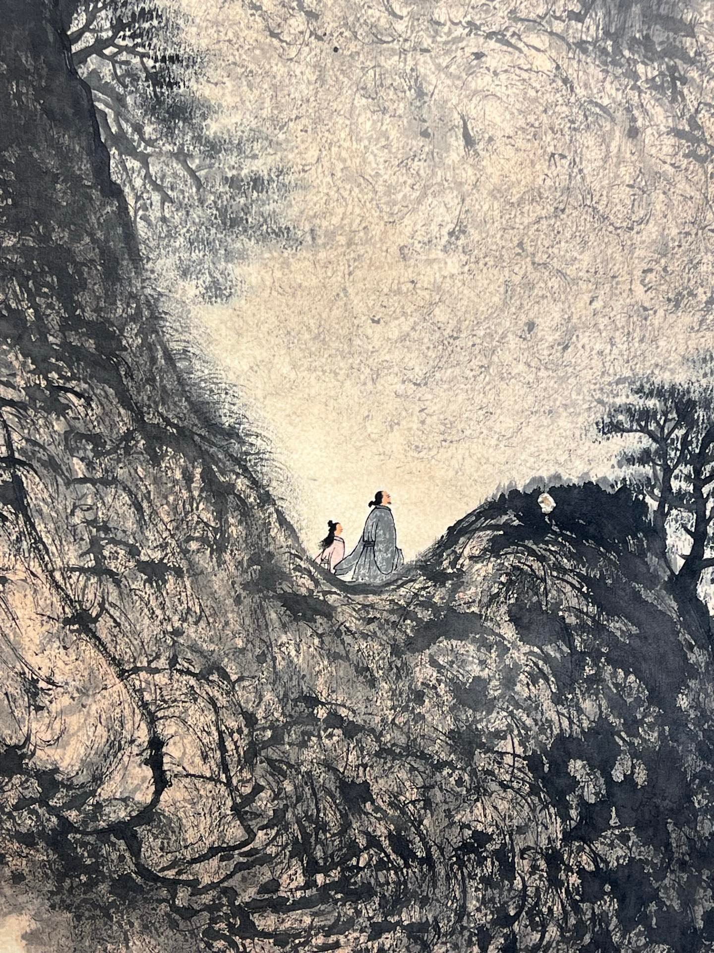 Chinese scroll painting Fu Baoshi