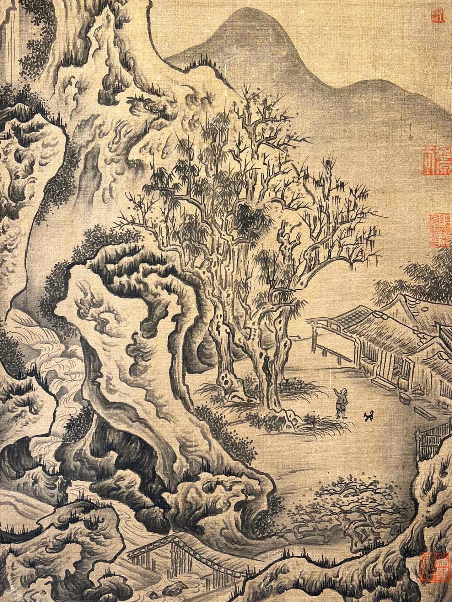 Chinese scroll painting Liu Guandao