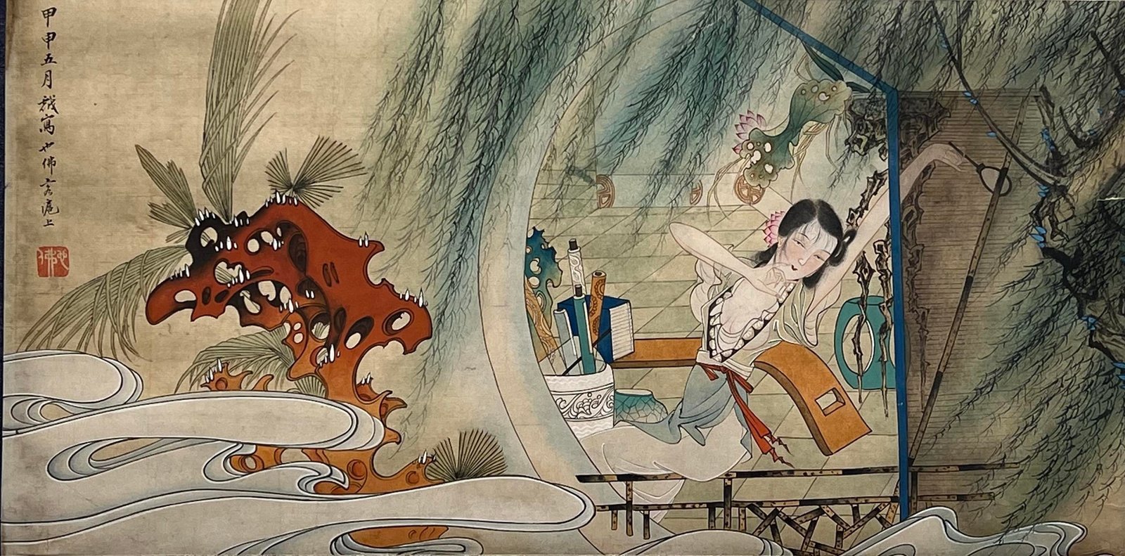 Chinese scroll painting Hu Yefo