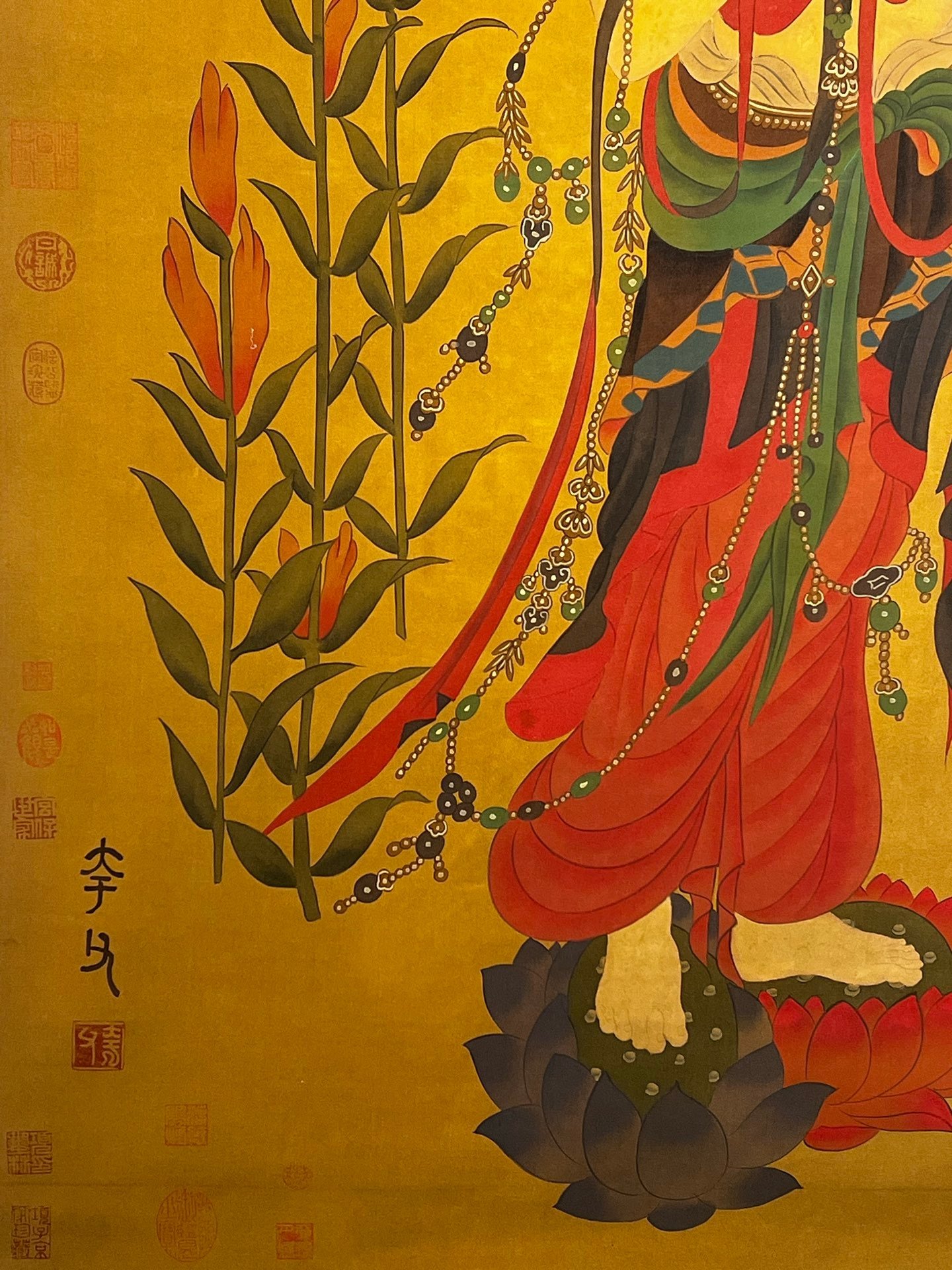 Chinese scroll painting Kuafu