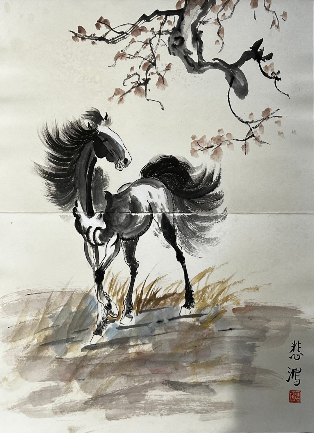 Chinese scroll painting Xu Beihong