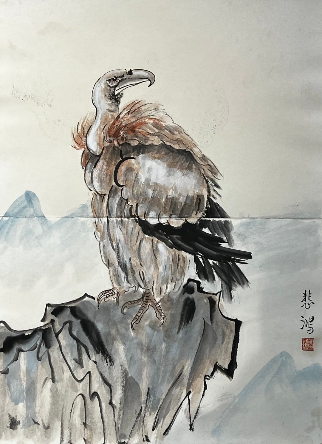 Chinese scroll painting Xu Beihong