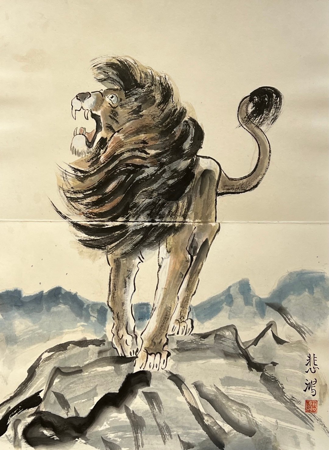Chinese scroll painting Xu Beihong