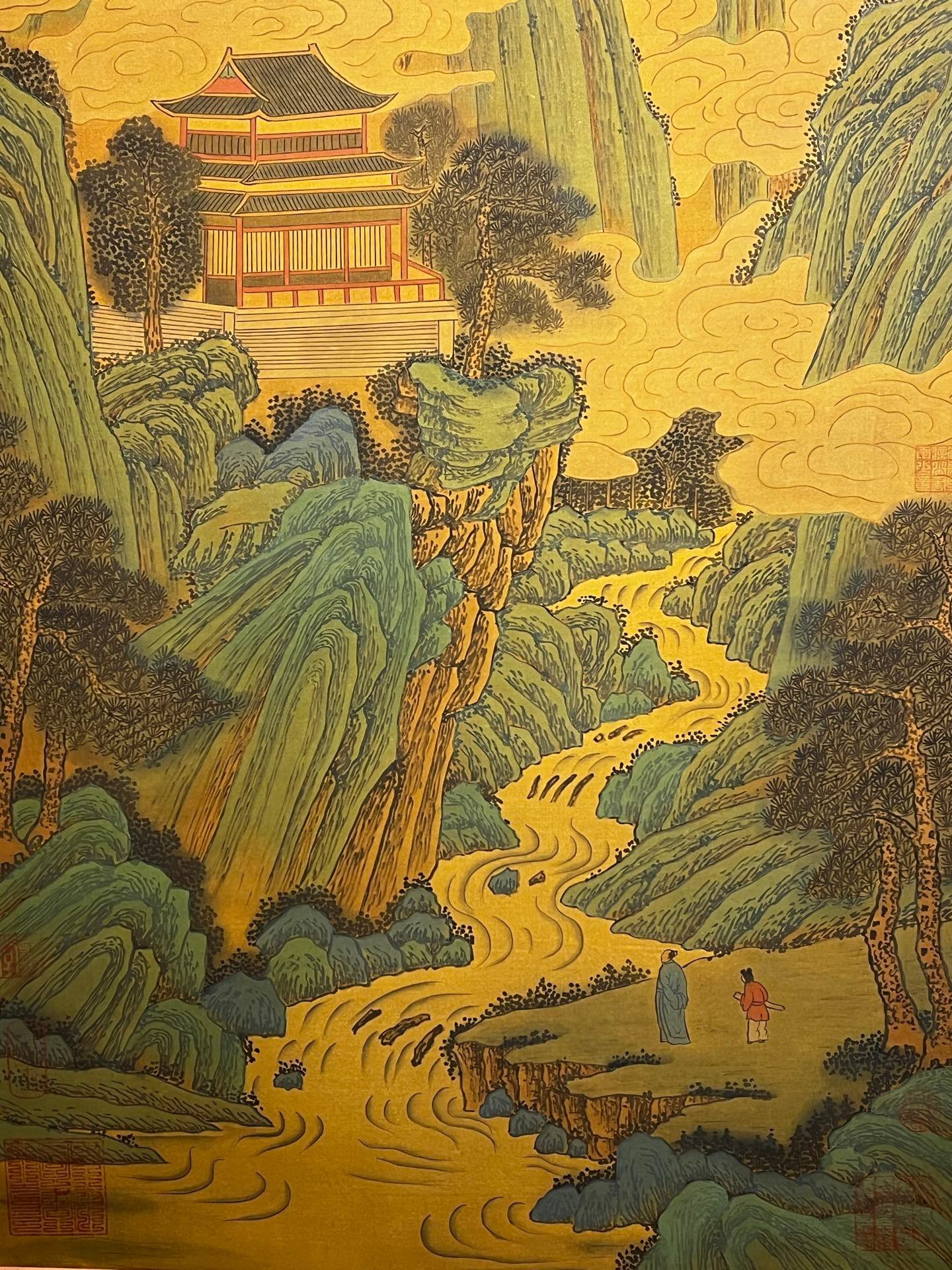 Chinese scroll painting Qin Shi Huang