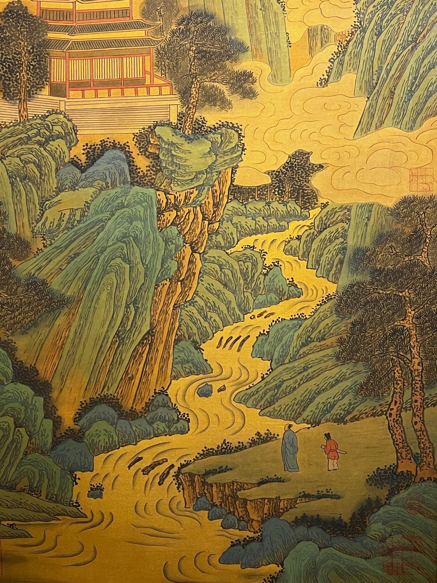 Chinese scroll painting Qin Shi Huang