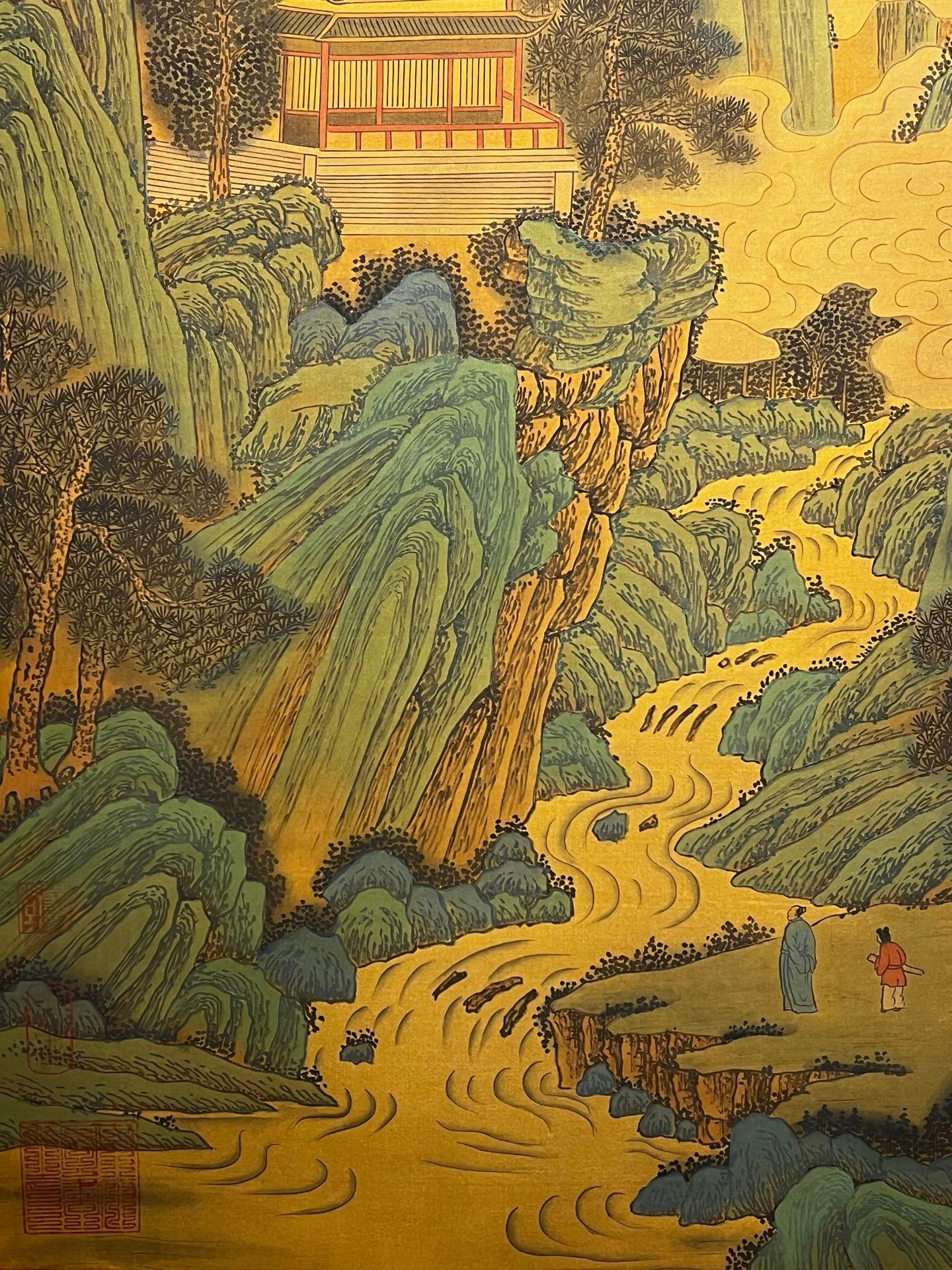 Chinese scroll painting Qin Shi Huang
