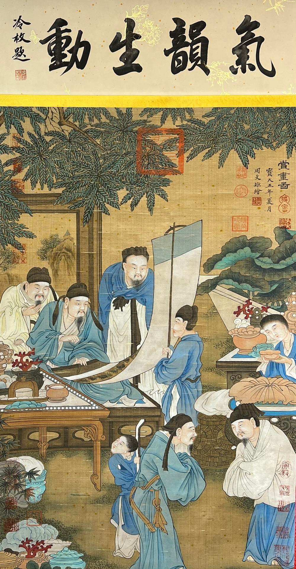 Chinese scroll painting Tang Zhou Wenju