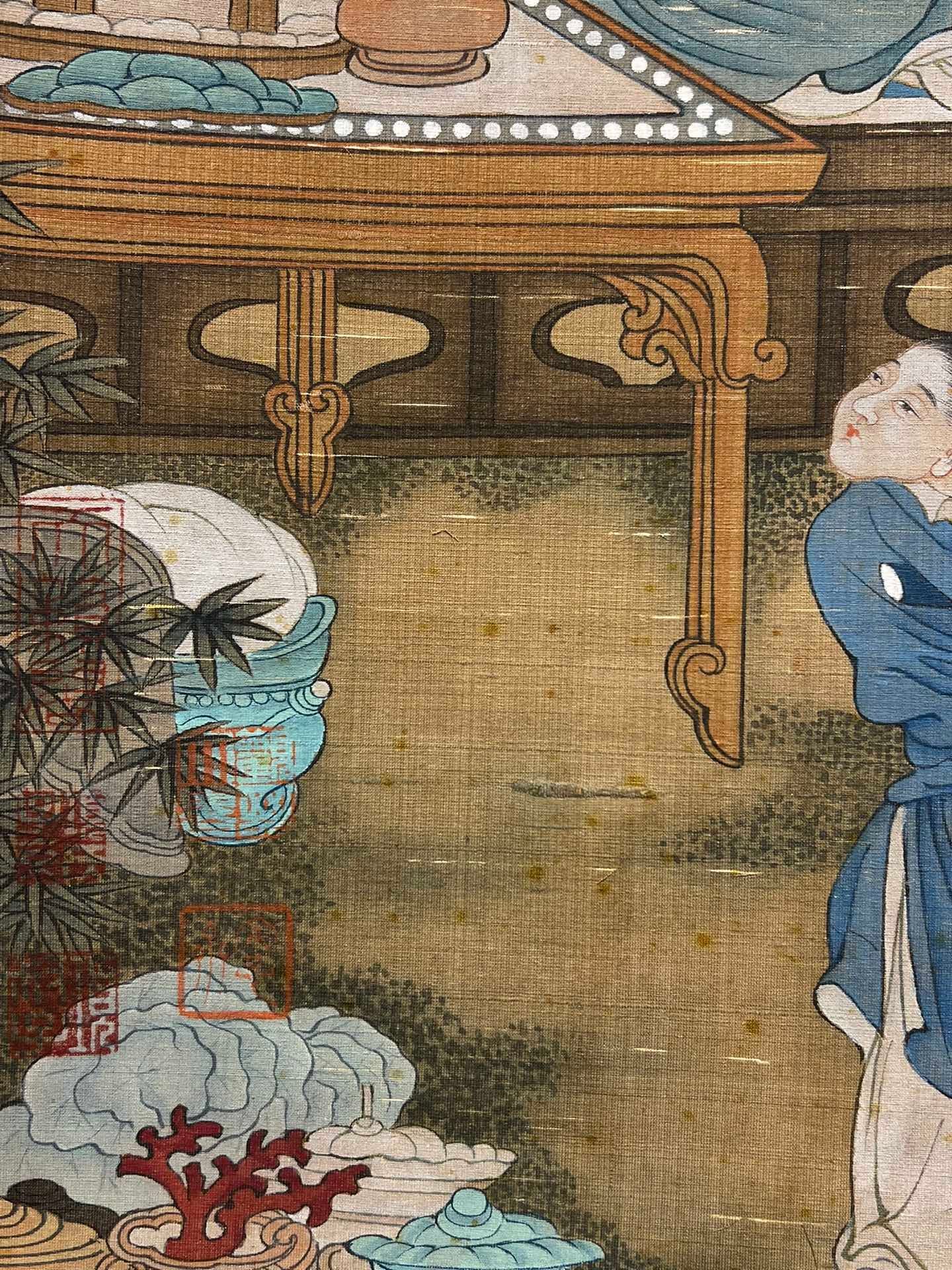 Chinese scroll painting Tang Zhou Wenju