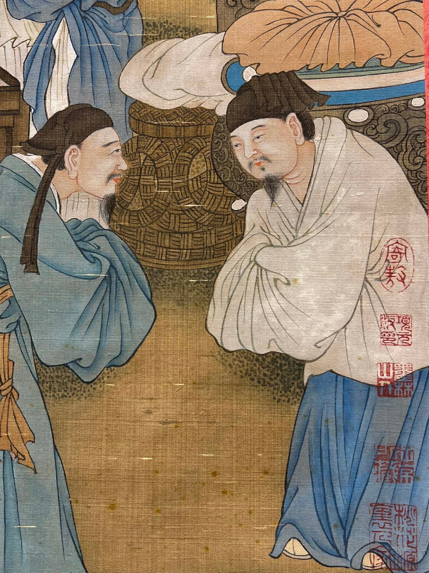 Chinese scroll painting Tang Zhou Wenju