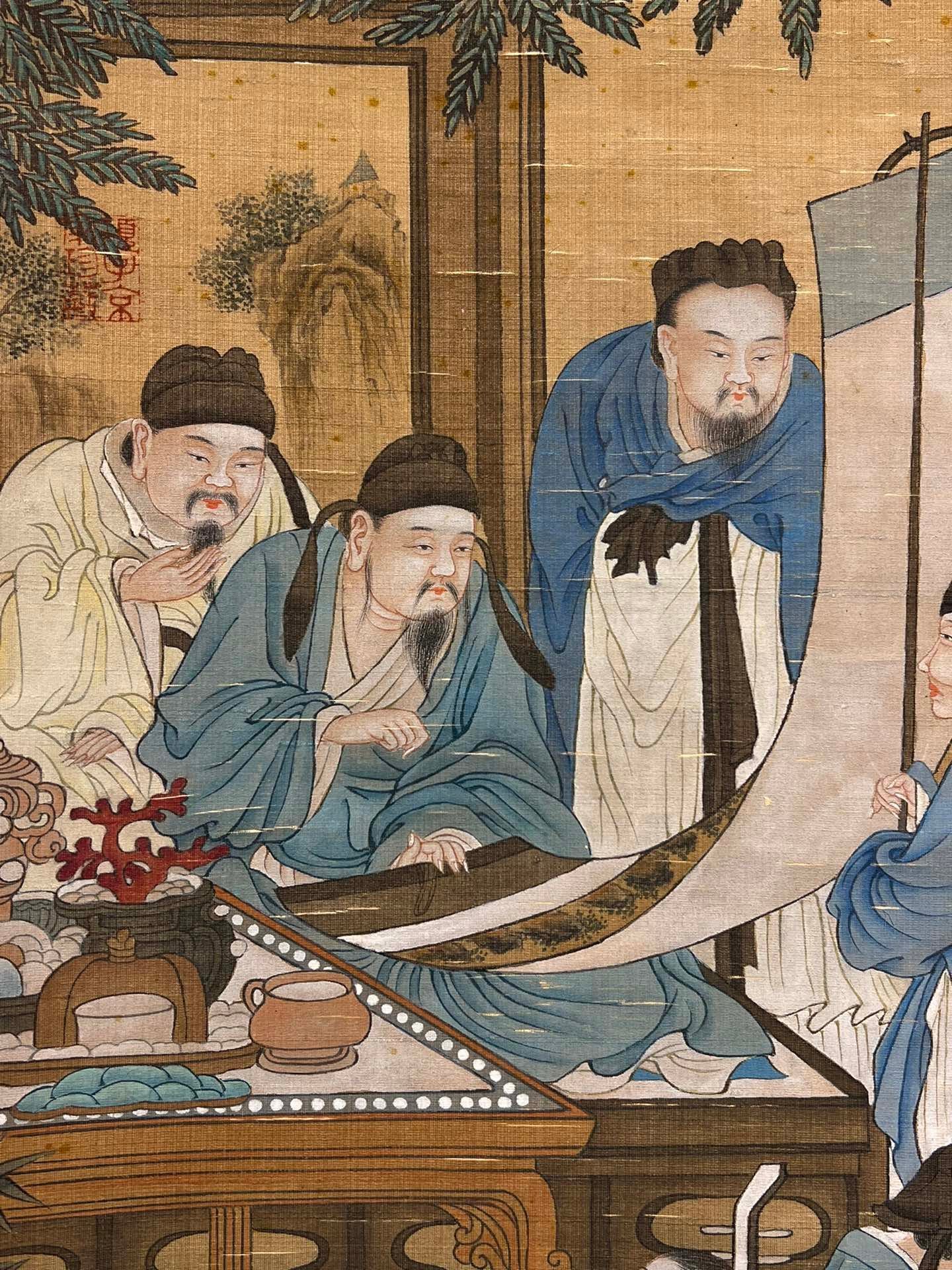 Chinese scroll painting Tang Zhou Wenju