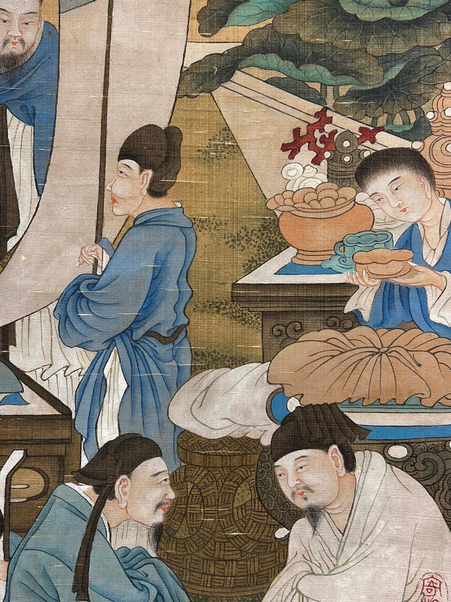 Chinese scroll painting Tang Zhou Wenju