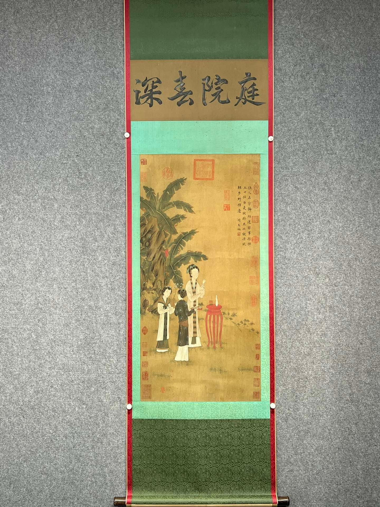 Chinese scroll painting Zhou Wenju